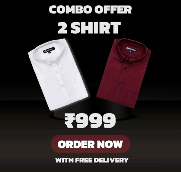 2 Shirt Combo Offer, Skiyex Original Cotton full Sleeves Shirt