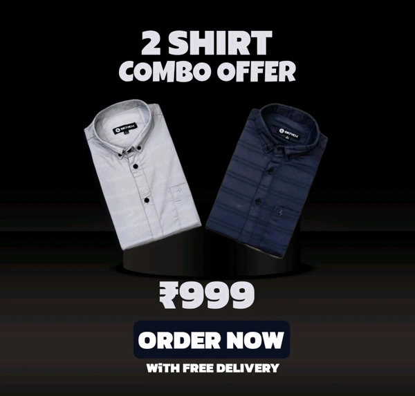 2 Shirt Combo Offer, Skiyex Original Cotton full Sleeves Shirt