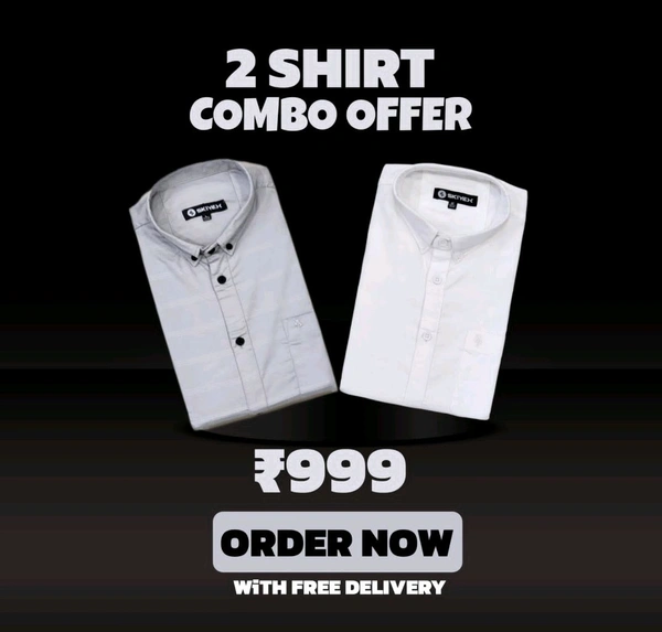 2 Shirt Combo Offer, Skiyex Original Cotton full Sleeves Shirt