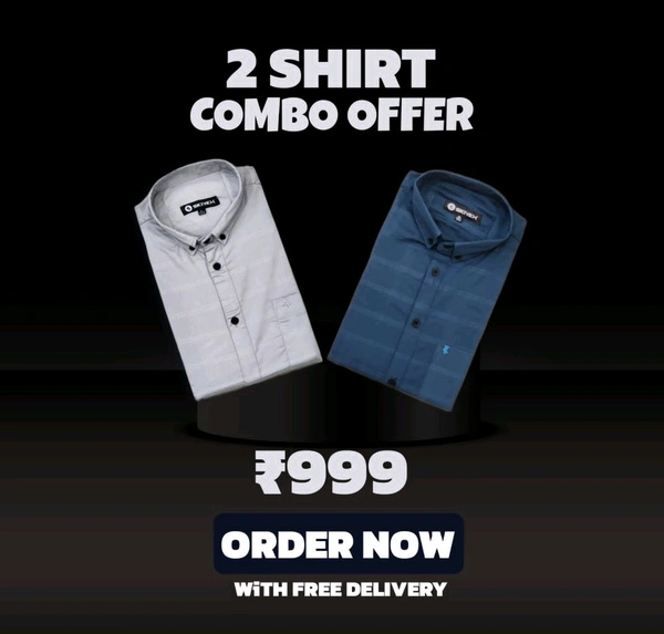 2 Shirt Combo Offer, Skiyex Original Cotton full Sleeves Shirt