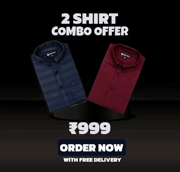 2 Shirt Combo Offer, Skiyex Original Cotton full Sleeves Shirt