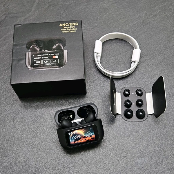 Air Pro 2 Plus With Display, Wallpaper, Timer, Brightness, Anc, Transparency control, Battery percentage