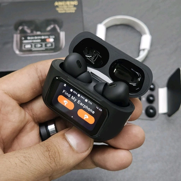 Air Pro 2 Plus With Display, Wallpaper, Timer, Brightness, Anc, Transparency control, Battery percentage