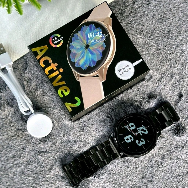 Active 2 2.5D Curve HD Amoled Display Smartwatch, Heart Sensor With Real Time Monitor, Bluetooth Calling