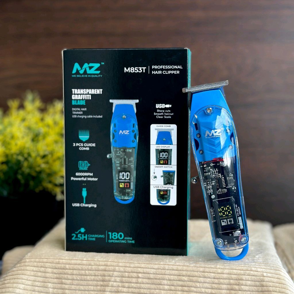 Original MZ M853T (PROFESSIONAL HAIR TRIMMER )Transparent Graffiti