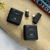 Dual Wireless Mic for Interviews, Podcasts, ASMR Recording, Youtube Videos and Vlogs Mobile Microphone (Black)