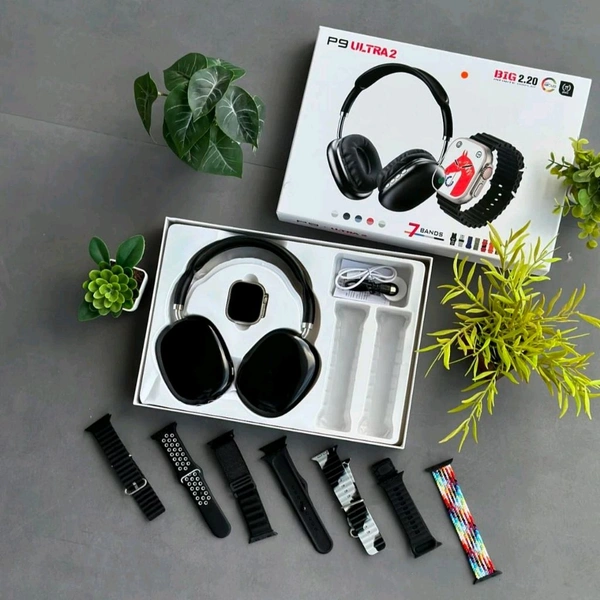 Most Awaited Budget Combo | Air Max Headphone, Series 8 Ultra Smartwatch With 7 Awesome Quality Straps