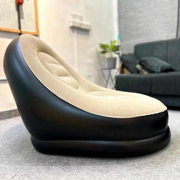 Filling AIR Bag 2 Set Portable Inflatable Lazy Sofa Bed Outdoor Beach Garden PVC 2 Seater Inflatable Sofa (Color - Brown, DIY)(Do-It-Yourself)