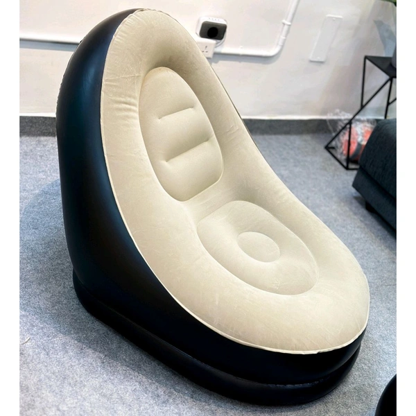 Filling AIR Bag 2 Set Portable Inflatable Lazy Sofa Bed Outdoor Beach Garden PVC 2 Seater Inflatable Sofa (Color - Brown, DIY)(Do-It-Yourself)