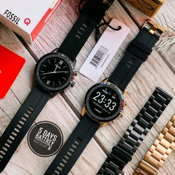 Smartwatch Q Founder Gen 2 High Quality Watch With Full Original Box Kit | Metal Strap And Silicon Strap - Copper