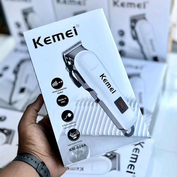 Kemei KM-809A Professional Rechargeable Hair Trimmer Electric Hair Clipper, Razor Trimmer 120 min Runtime 4 Length Settings