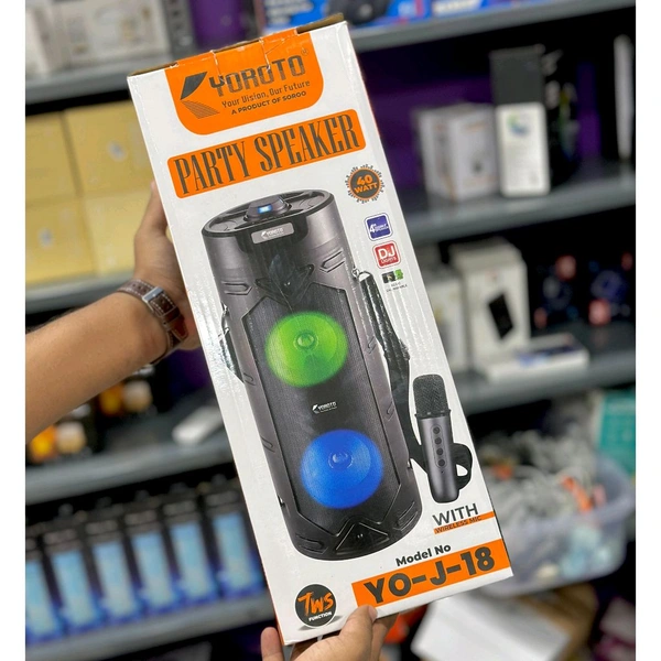 Yoroto 40W Party Bluetooth Speaker With Wireless Mic