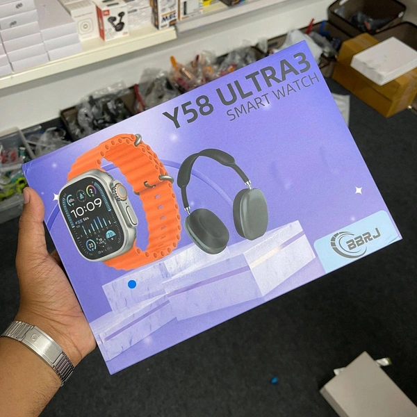 Most Affordable Combo Ever | Y53 Ultra 3 Combo Set, Series 8 Ultra Smartwatch, 4 Osean Straps With Air Max Headphone