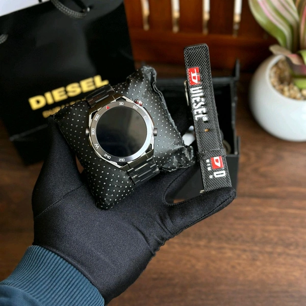 Round Smartwatch with Dual Strap & Premium Hard Box – Bluetooth Calling, Notifications & Fitness Tracking