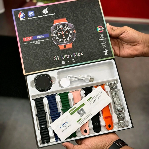 Most Awaited Budget Combo | S7 Ultra Max Watch 7 Ultra Smartwatch Perfect For Gifting, Customized Watch Face, Bluetooth Calling, Metal Body