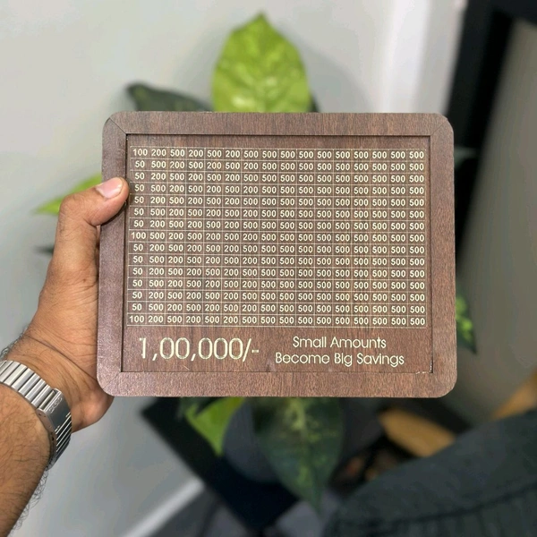 Wooden Money/Piggy Bank, Money Box, Coin Box with Carved Design for Kids/Children, Savings Challenge Box, Cash Vault Wooden Savings Box, Coin Piggy Bank, Money Save Box Smash, Money Saver