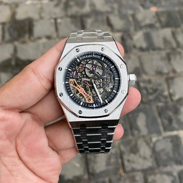 Analog Royal Oak Open Heart Open Transparent Automatic Machinery Watch For Men's