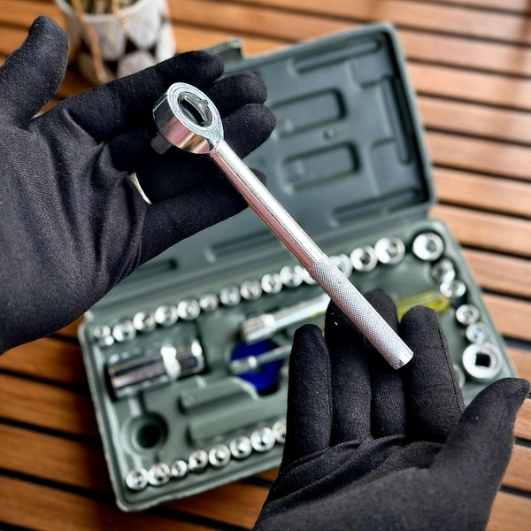 AIWA 40pcs Combination Socket Wrench Set, Best Quality | 1/4" & 3/8" Drive S.A.E. & Metric Size Combination Set