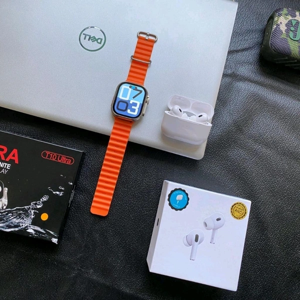 Most Awaited Budget Combo – T10 Ultra Smartwatch + TWS Wireless Earbuds