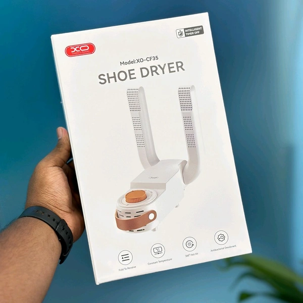 Portable Electric Shoe Dryer with Timer | Foldable Design | 360° Hot Air Circulation | Antibacterial Deodorant | XO-CF35 Model