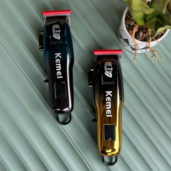 Kemei KM-730A Professional Hair Clipper – Gold Edition - Black