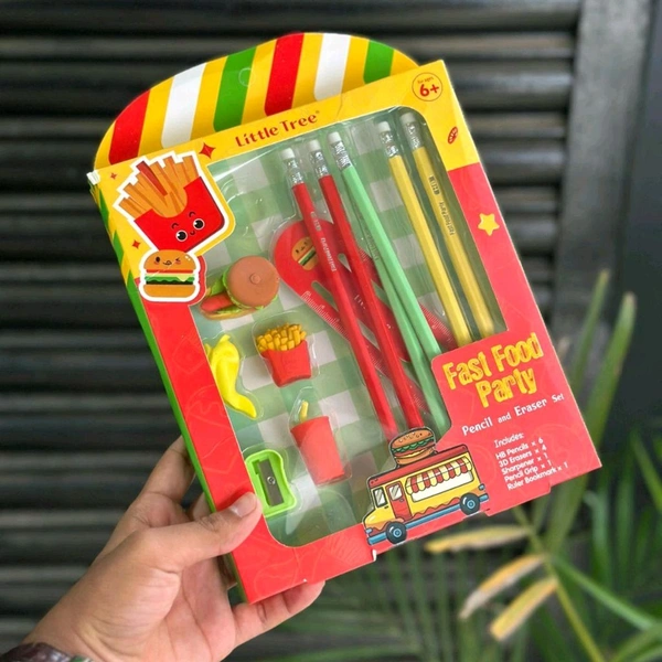 Fun-Themed Pencil & Eraser Set for Kids
Perfect for school, gifting, or creative play!