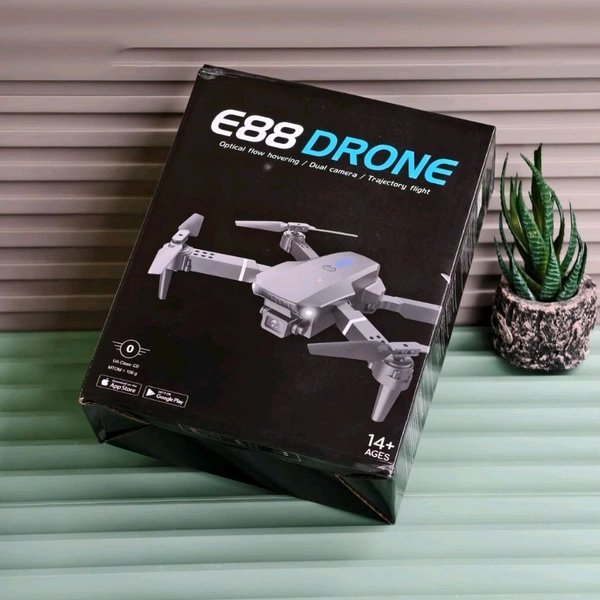 E88 Dual Camera Drone with Carry Case – Foldable, HD, Optical Flow, Smart Control