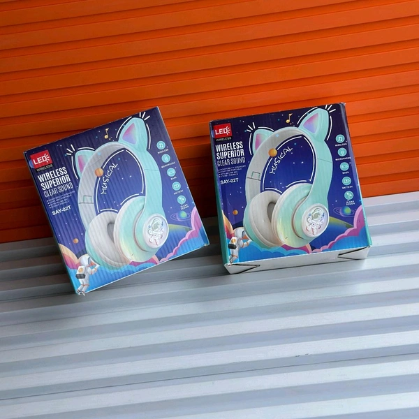 Wireless Earphones With Microphone And LED Light, Wireless High Fidelity Sound Quality, Volume Control Ear Hanging Earphones