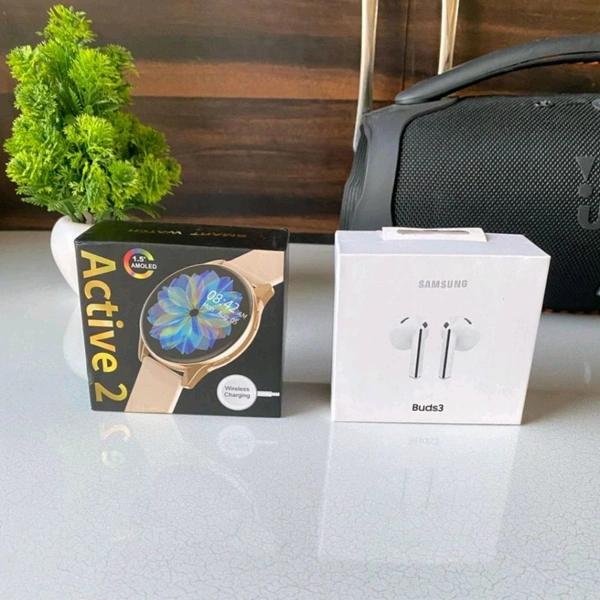 Most Awaited Budget Combo | Active 2 Amoled Display Smartwatch And Buds 3 Pro Best Quality Earphone