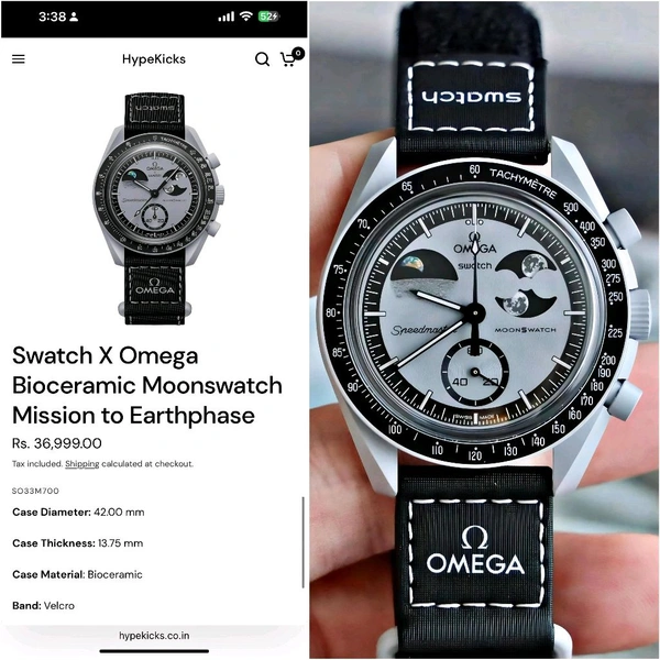 Analog Mission to the EarthPhase Quality Quartz movement Chronograph machinery Watch