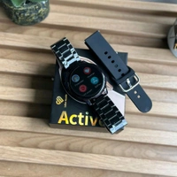 Active 2 Best Quality Smartwatch | 2.5D Curve HD Screen Full Touch Upto 1*2 days Battery Backup | Dual Strap - Black