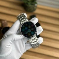 Active 2 Best Quality Smartwatch | 2.5D Curve HD Screen Full Touch Upto 1*2 days Battery Backup | Dual Strap - Silver