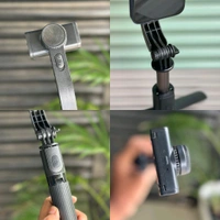 Q08 3-in-1 Gimbal Stabilizer with Selfie Stick & Tripod | Smart Anti-Shake, Bluetooth Control, 360° Rotation – Compatible with Android & iOS