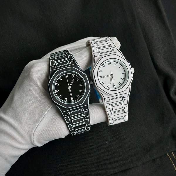 Arabic Aura Minimalist Watch for Men & Women – Ultra-Lightweight, Matte Finish, Analog Display, Dual Color Options (Pack Of 1)
