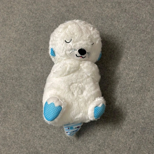 Portable Breathing Teddy Bear Soft Toy Plush Sound Machine, Baby Gift with Music, Lights & Breathing Motion Infant Toys for Newborns, Soft Breathing Stitch Teddy