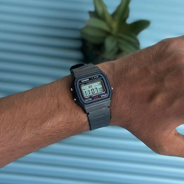 Gasio Retro Digital Watch – F91W Style | Alarm + Stopwatch | Water Resistant | Unisex Classic