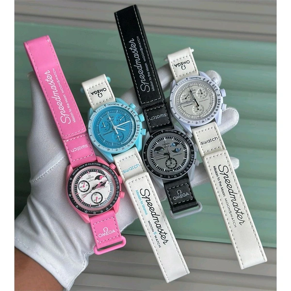 Analog Speedmaster MoonSwatch High Quality Quartz Movement Chronograph Machinery Watch