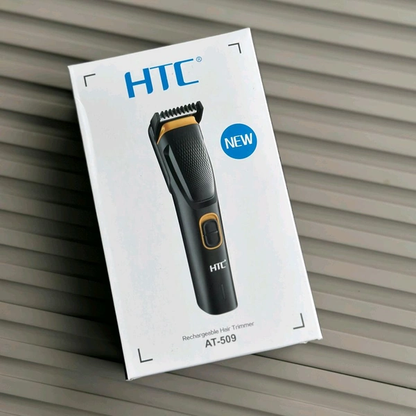 HTC AT-509 Rechargeable Hair & Beard Trimmer | USB Charging | Adjustable Comb | Precision Grooming