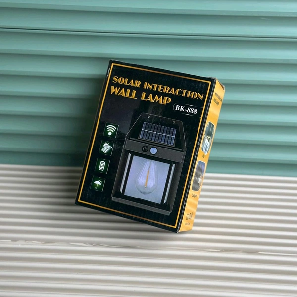 Solar Wall Lights / Lamp Outdoor, Wireless Dusk to Dawn Porch Lights Fixture, Solar Wall Lantern with 3 Modes & Motion Sensor, Waterproof Exterior Lighting with Clear Panel (1 Pc )