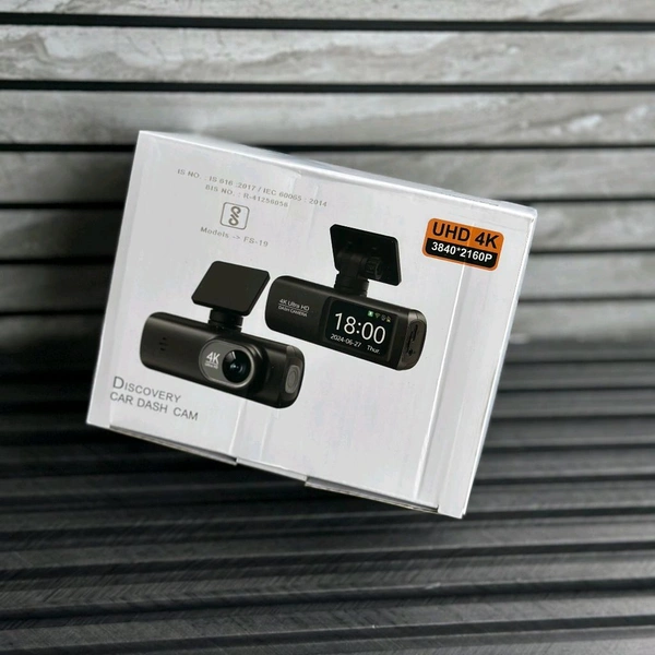4K Ultra HD Car Dash Camera | Front & Rear Dual Recording | Night Vision | Motion Detection | Parking Monitor