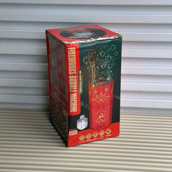 Rechargeable Bubble Machine for Kids – Automatic Bubble Maker with Music & LED Lights, Gift for Birthdays & Parties (Big Size)