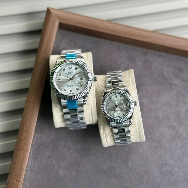 Most Demanded Analog Couple Quartz Movement Collection With High Quality Strap Best Finishing Body & Case

