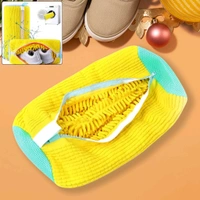 Shoe Washing Machine Bag with Microfiber Chenille Lining & Zipper Reusable Washable Scrubber Bag for Washing Machine or Manual Use 1 Pc