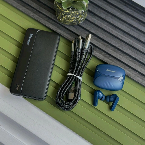 HITAGE Smart Combo Pack – Hitage Powerbank, Hitage NeoBuds S2 And Hitage 3-in-1 Fast Charging Cable