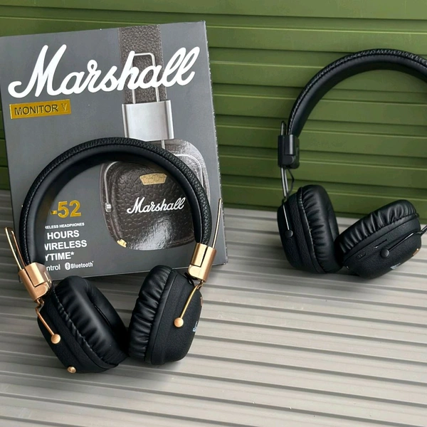 Wireless Earphone Headphones With Microphone Lightweight, For Music Lovers & Professionals - Suitable for Travel, Office & Home - Gold