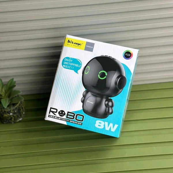 Hitage Robo 8W Bluetooth Speaker with RGB Lights, FM & USB Support
