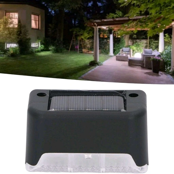 4 Pieces Solar Waterproof Garden, Stair & Railing Lights – Energy-Efficient Outdoor LED Lights for Pathways, Staircases & Decks