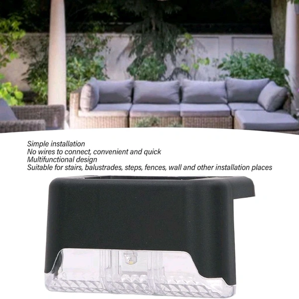 4 Pieces Solar Waterproof Garden, Stair & Railing Lights – Energy-Efficient Outdoor LED Lights for Pathways, Staircases & Decks