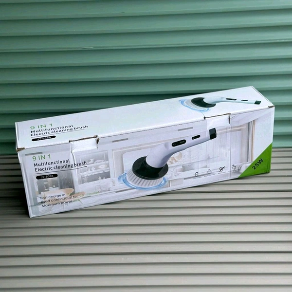 7-in-1 Electric Spin Scrubber Cleaning Brush with Extension Handle – Cordless Rechargeable Power Scrubber (1 Set / 25W)
