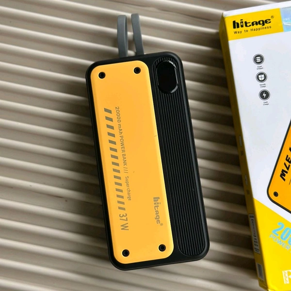Hitage PB-93 20000mAh Power Bank | 37W Fast Charging | In-Built Cables
